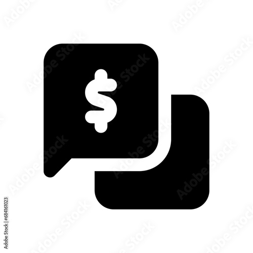 business and finance glyph icon