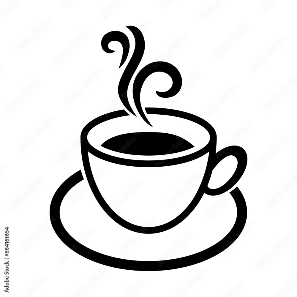 Coffee cup icon. Cup of hot drink, mug of coffee, tea etc. Coffee cup with steam vector icon. Coffee cup icon. Cup of hot drink, mug of coffee, tea etc. Coffee cup with steam vector icon.