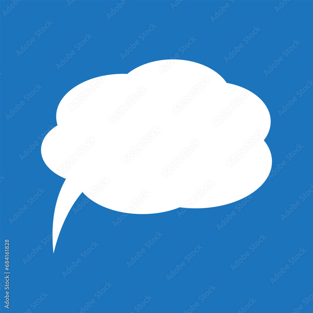 Speech or think bubble, empty communication cloud. Vector design element. Speech or think bubble, empty communication cloud. Vector design element.