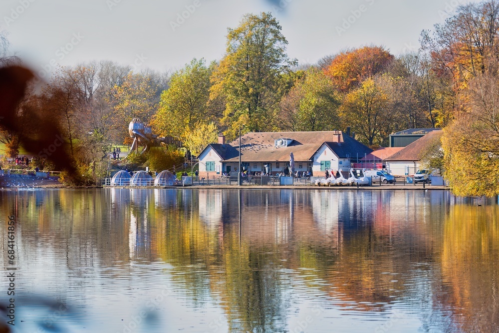 Fototapeta premium house on the lake