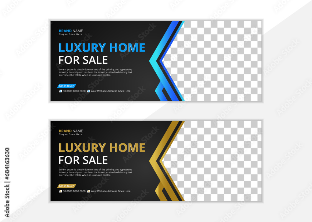 Creative and modern luxury house web banner design Creative and modern luxury house web banner design