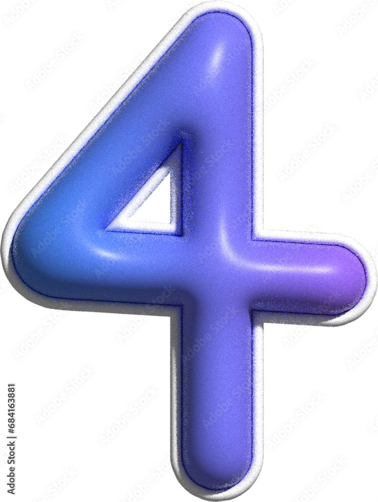 Obraz premium colorful playful number decoration