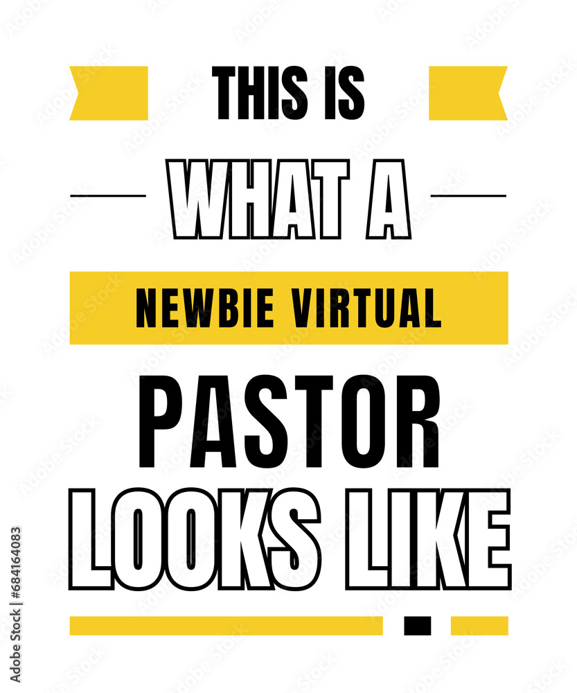 Fototapeta premium Newbie virtual pastor