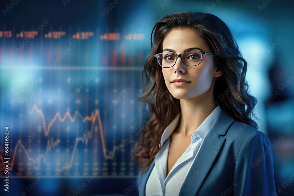Portrait of a professional financial analyst in the modern digital world Portrait of a professional financial analyst in the modern digital world