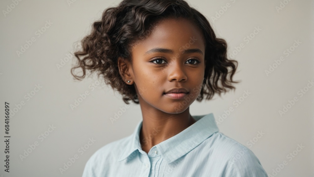 Beautiful African American girl with smooth and healthy facial skin. This is a very cute portrait of black people with a refreshing smile. Beautiful African American girl with smooth and healthy facial skin. This is a very cute portrait of black people with a refreshing smile.
