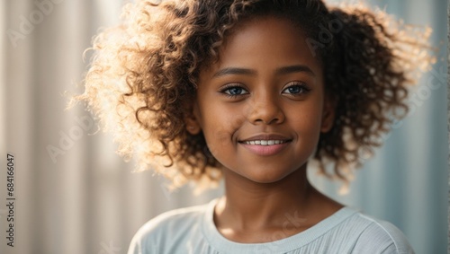 Wallpaper Mural Beautiful African American girl with smooth and healthy facial skin. This is a very cute portrait of black people with a refreshing smile. Torontodigital.ca