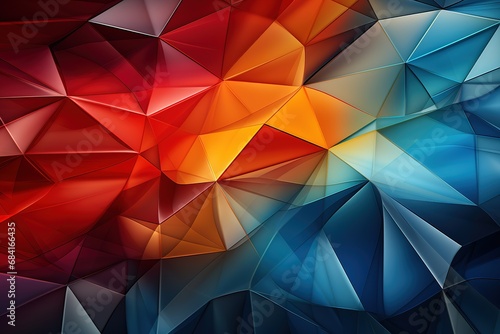 Rainbow colors triangular vector pattern Generative AI