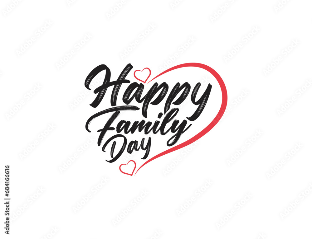 Happy Family Day Typography. Design print for t shirt. Vector illustration. Happy Family Day Typography. Design print for t shirt. Vector illustration.