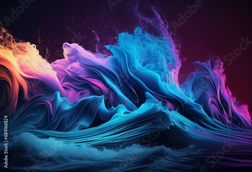 most beautiful vivid liquid in collorful 3d rendring a beautiful abstract background in many colors.