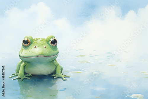 minimalist frog created with Generative Ai © Andrii Yablonskyi
