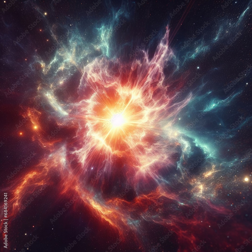 sun and nebula sun and nebula