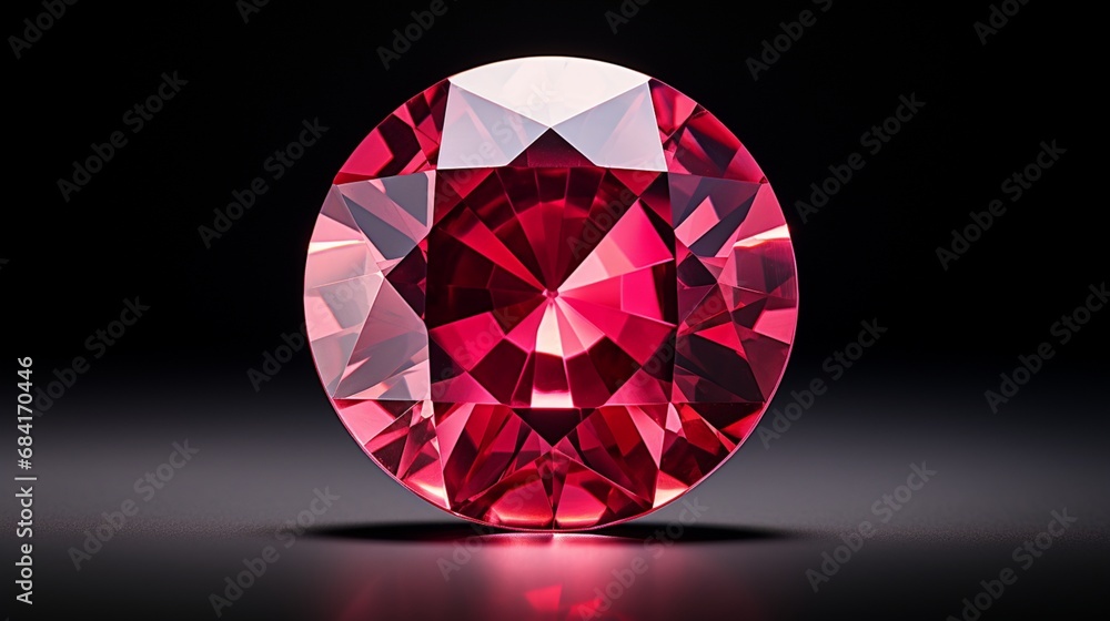 A high-resolution 4K photograph of a dazzling, 8K spinel gemstone in shades of red and pink A high-resolution 4K photograph of a dazzling, 8K spinel gemstone in shades of red and pink