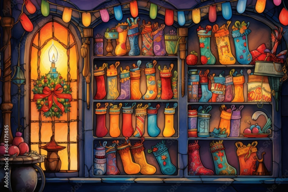 Christmas Stockings - Generative AI Christmas Stockings - Generative AI