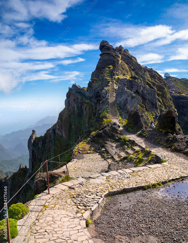 Beautiful view of Pico do Arieiro on Madeira island, Portugal