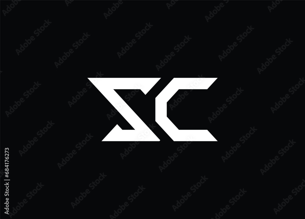 Creative Letters SC Logo Design Vector Template Creative Letters SC Logo Design Vector Template
