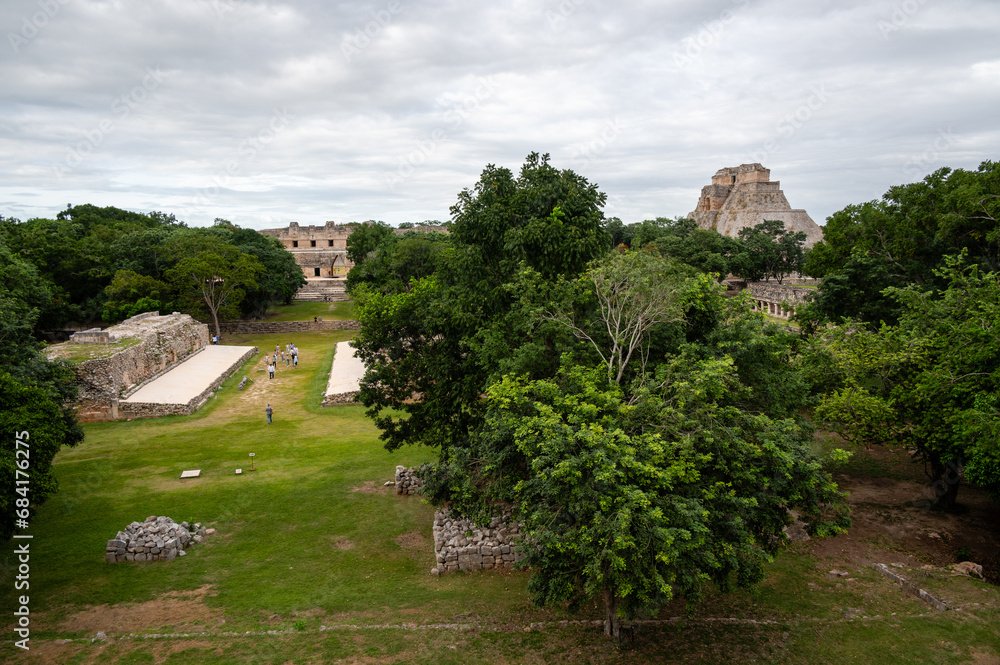 Pyramid of the Magician, uxmal, located in yucatan, mexico