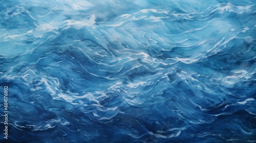 Deep blue sea / ocean texture, copy space, 16:9