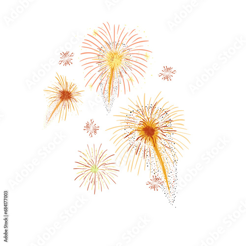 fireworks design in white background  png image