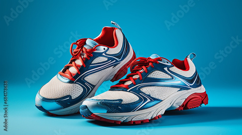 Modern running shoes isolated photo