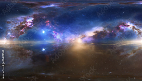 stunning hdri 360d space background nebula and stars equirectangular projection environment map