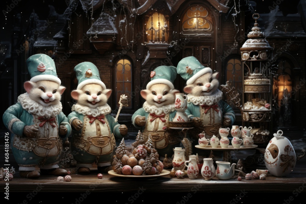 Fototapeta premium Holiday Baking - Generative AI