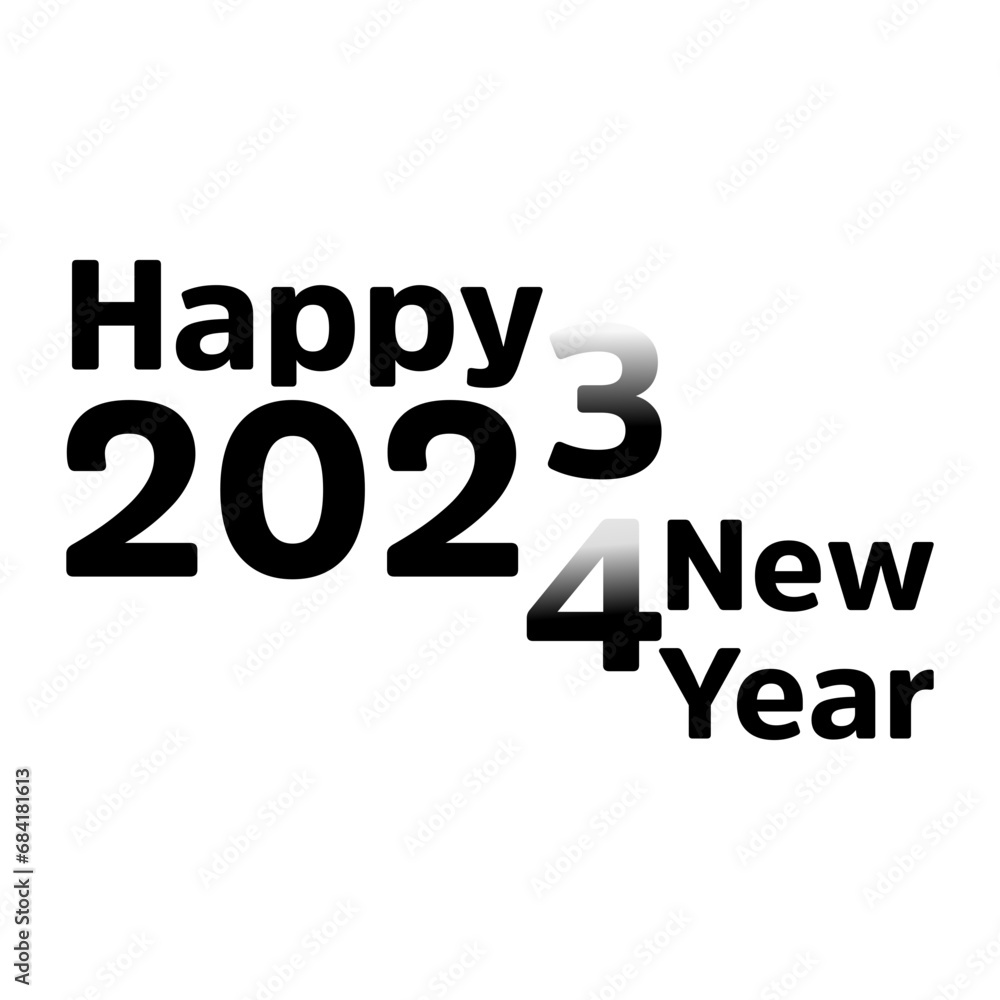 Happy New Year modern design with 2024