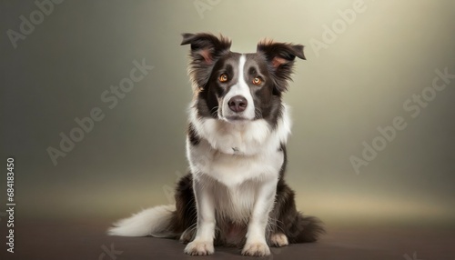 alert and curious border collie dog sitting © Enzo