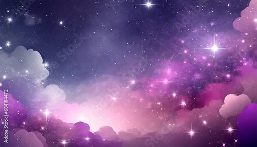 abstract starlight and pink and purple clouds stardust blink background presentation star concept magazine powerpoint website marketin photo
