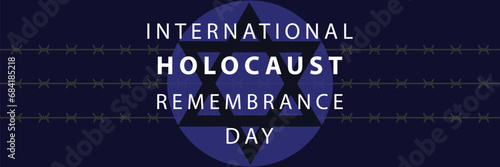 International Holocaust Remembrance Day vector. Star of David . January 27. Important day