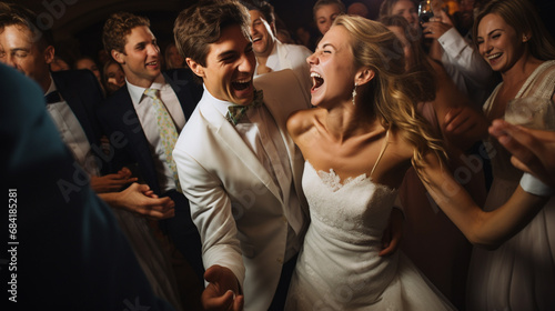 imagen de una boda y la novia pasándolo genial con o sin invitados