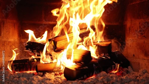 Cozy Fireplace Night. Fireplace 4k. Asmr sleep. Fireplace cracking. Relaxing sounds 