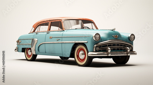 Timeless vintage car isolated photo