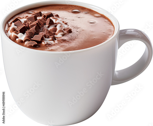 Cup of Hot Chocolate. Isolated on Transparent Background