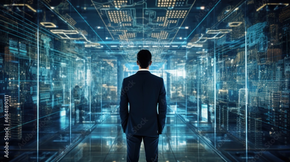 Fototapeta premium Explore the transformative impact of emerging technologies on modern business processe