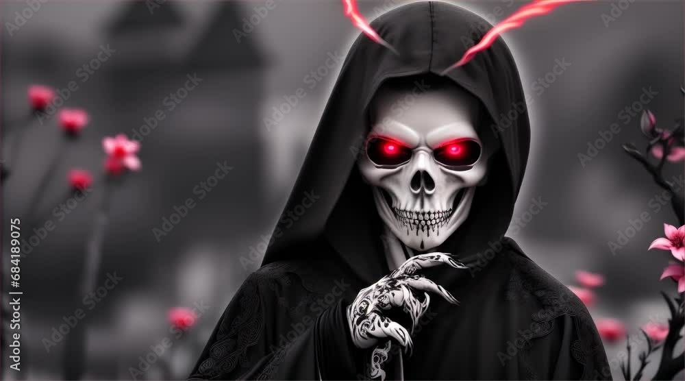 黒いマントの死神|black cloaked grim reaper Generative AI 黒いマントの死神|black cloaked grim reaper Generative AI