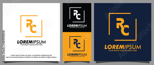 Modern letter C and R logo template
