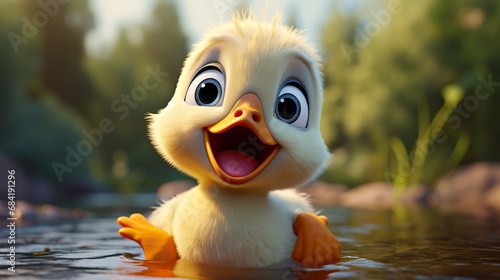 Rubber Duck Cartoon Character