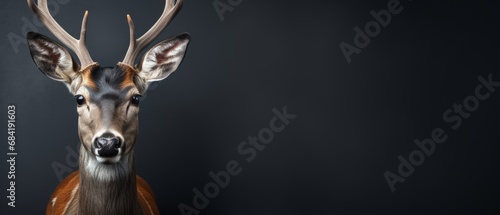 Deer, Minimalistic Professional Portrait, Generative AI