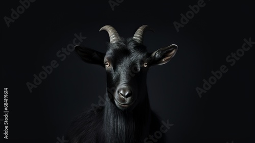 Goat, Minimalistic Professional Portrait, Generative AI