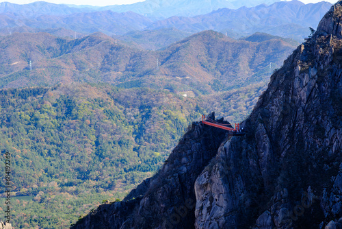 Scenic view of Mt.Wolchulsan against sky