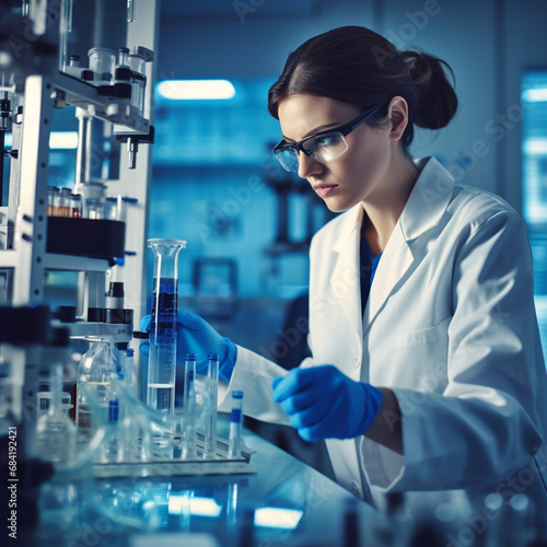 Female scientist in a laboratory.