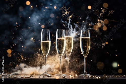 Luxury New Year Celebration with Champagne