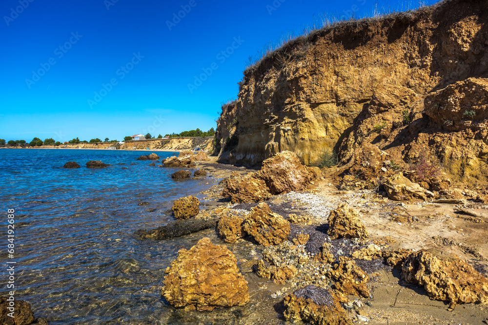 Der Strand von Bilotinjak, Nin, Kroatien Der Strand von Bilotinjak, Nin, Kroatien