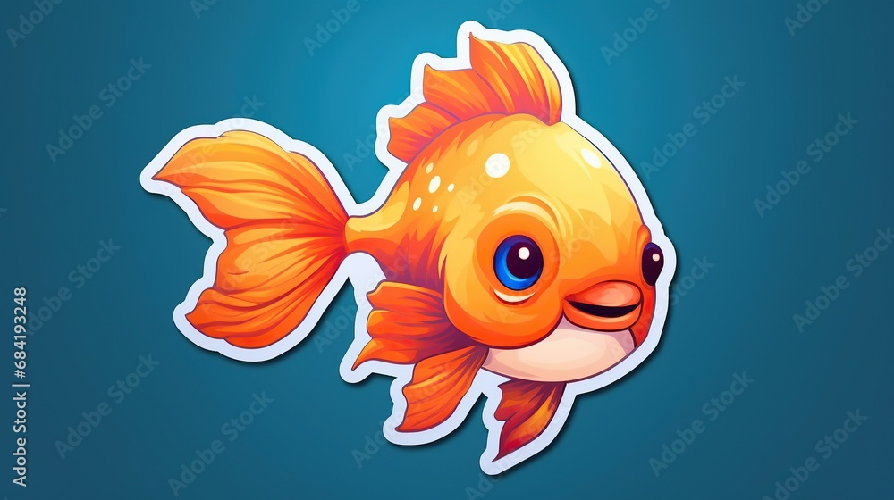 Cute clown fish cartoon