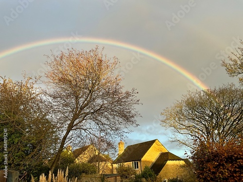 Rainbow Over Chalford, England photo