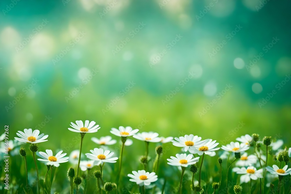 blossoms in the verdant lawn with bokeh backdrop blossoms in the verdant lawn with bokeh backdrop
