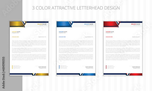 Corporate letterhead design template in vector