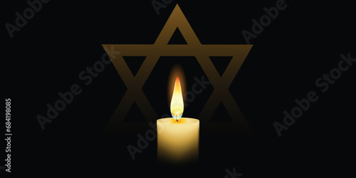 International Holocaust Remembrance Day vector. Star of David . January 27. Important day
