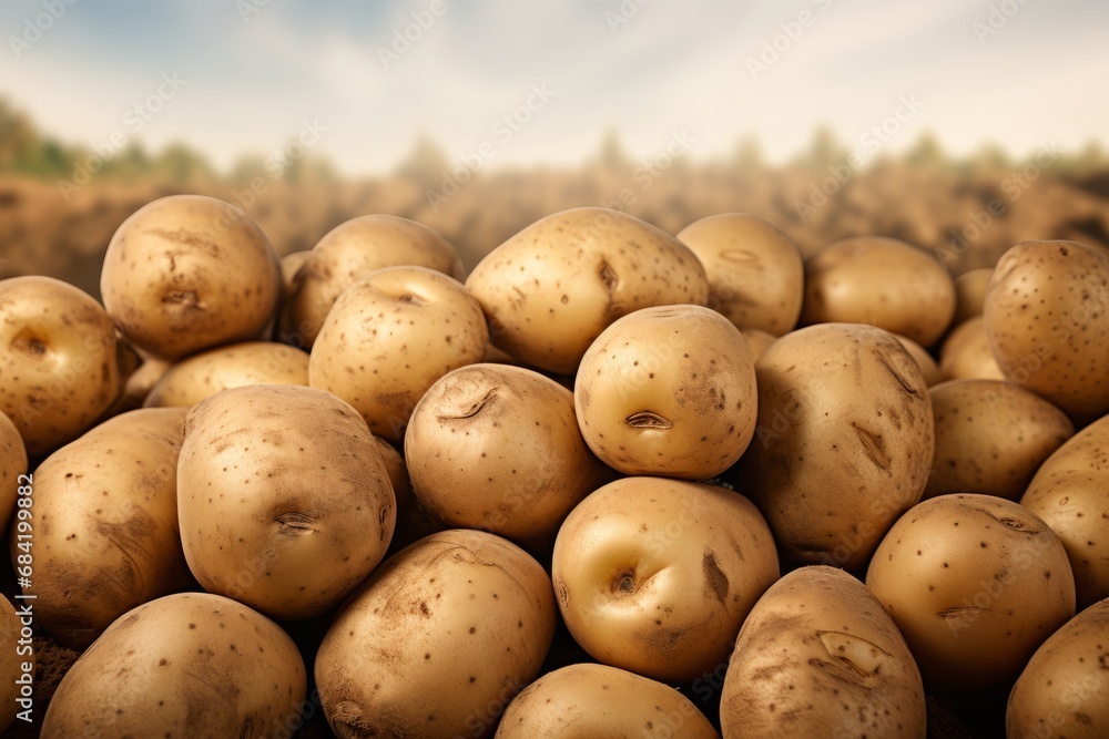 Unearthed Delight: Captivating Image of Potatoes Nestled in their Natural Habitat Generative AI Unearthed Delight: Captivating Image of Potatoes Nestled in their Natural Habitat Generative AI