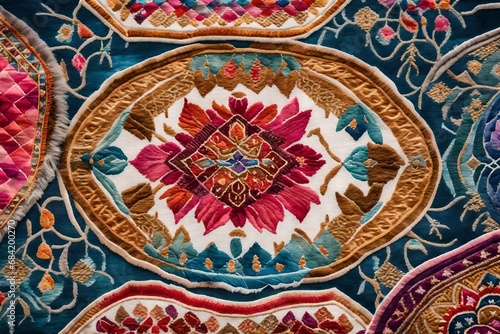handcrafted artwork with details of textile digital design